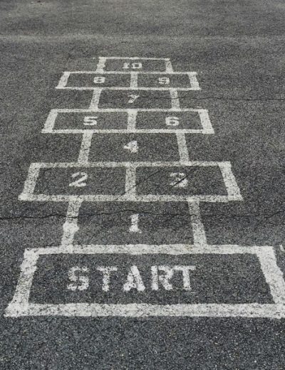 Hüpfekästchen mit Struktur