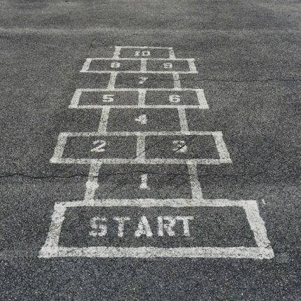 Hüpfekästchen mit Struktur